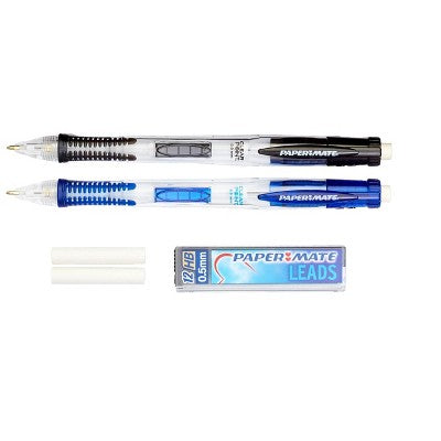 Paper Mate Clearpoint Mechanical Pencil, 0.5 mm, pk of 2