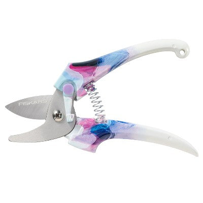 Fiskars 2pc Designer Pruner Garden Tool Set Lavender