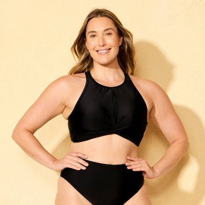 Women's Twist-Front High Neck Bikini Top - Shade & Shore M