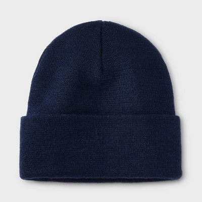 Men's Knit Cuffed Beanie - Goodfellow & Co Navy Blue