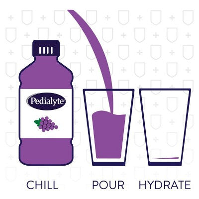 Pedialyte Immune Support Electrolyte Solution Hydration Drink - Grape - 33.8 fl oz