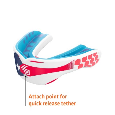 Shock Doctor Sport Gel Max Pro Stars and Stripes - Youth: Strapless Mouth Guard, BPA-Free