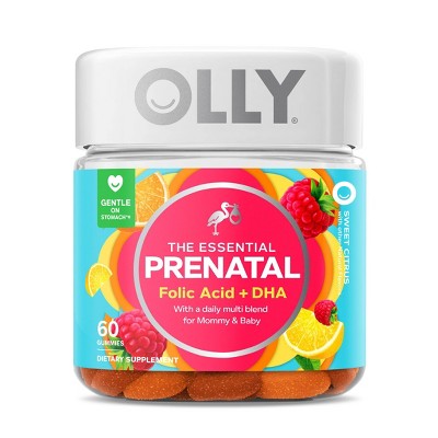 OLLY Essential Prenatal Multivitamin Gummies - Sweet Citrus - 60ct