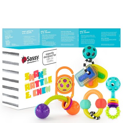 Sassy Toys Shake Rattle & Chew Gift Set - 5pc