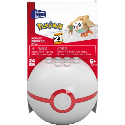 MEGA Pokemon Rowlet Building Toy Kit Poseable Action Figure 24pc