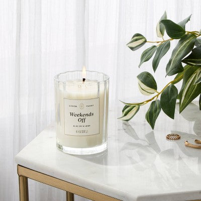 Glass Jar Candle Weekends Off - Threshold