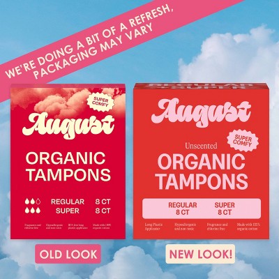 Its August Organic Regular and Super Tampons - 16pk
