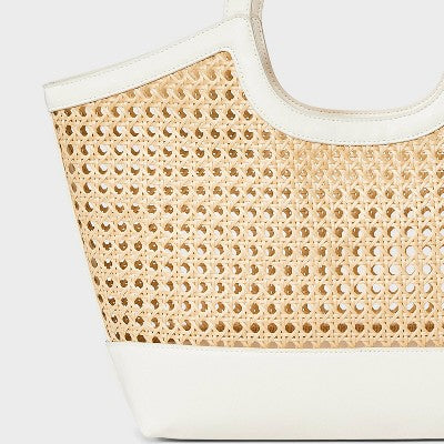 Straw Caning Tote Bag - A New Day Natural