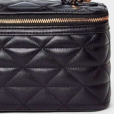 Quilted Vanity Crossbody Bag - A New Day Black