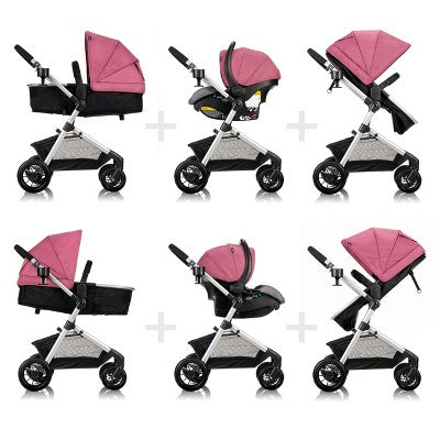 Evenflo Pivot Modular Travel System with LiteMax Infant Car Seat with Anti-Rebound Bar - Dusty Rose (LOCAL PICKUP ONLY)