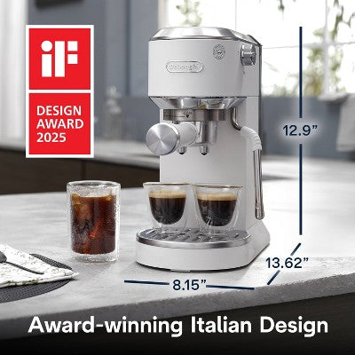 DeLonghi Dedica Duo Espresso and Cold Brew Machine with Milk Frother for Hot & Iced Coffee, Cappuccinos, Lattes & More Vanilla