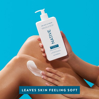 Native Body Lotion Pump - Sea Salt & Cedar - 16.5 fl oz