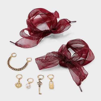 Lock and Key Shoelace and Shoe Charm Set - Wild Fable Gold