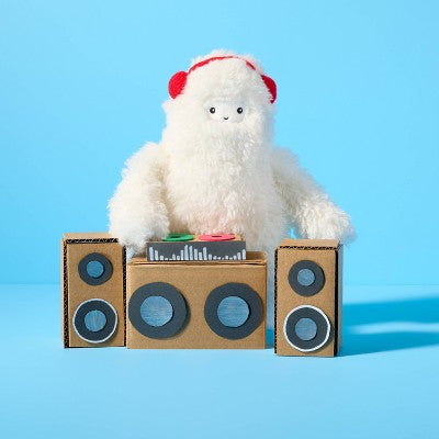 14'' Yeti Standing with Ear Muffs Stuffed Animal - Gigglescape