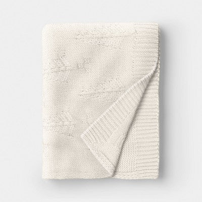 Tree Knit Throw Blanket Ivory - Threshold