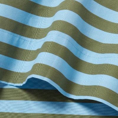 Toddler Striped Kids' Cotton Sheet Set Blue/Green - Pillowfort