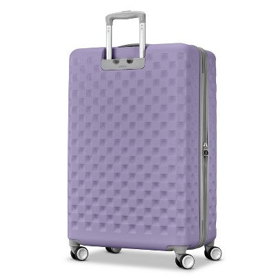 American Tourister Checkered 2.0 Hardside Large Spinner Wheels Suitcase - Purple Haze