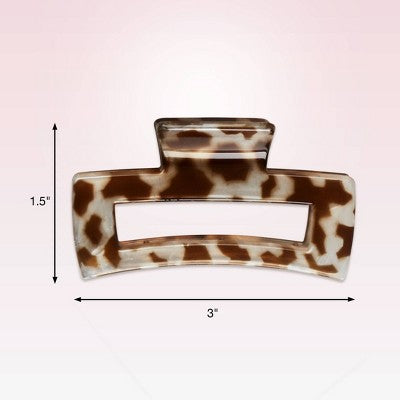 scunci Medium Sized Rectangle Claw Clips - All Hair - 3pcs