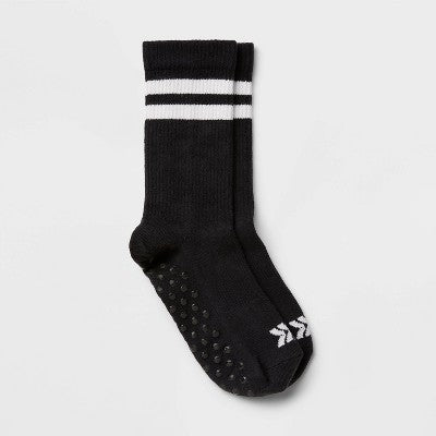 Varsity Stripe Yoga Crew Sock - Black - All in Motion