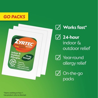 Zyrtec Cetirizine Allergy and Sinus Treatment Tablets - 10mg - 5ct