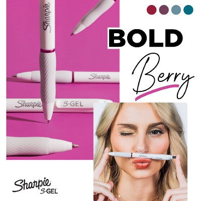 Sharpie 4pk S-Gel Pens White Barrel 0.7mm Berry Pink Ink