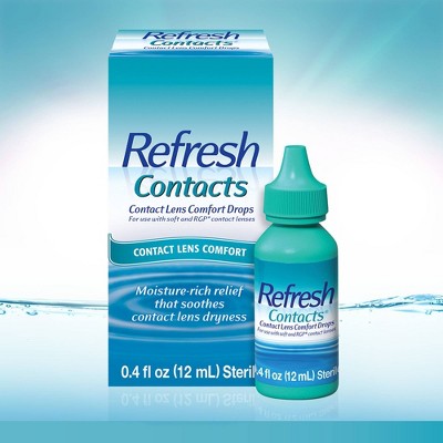 Refresh Contact Lens Comfort Drops Artificial Tears Contact Lens Rewetter - 0.4 fl oz (12 mL)