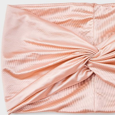 Twisted Headwrap - A New Day Peach Orange: Solid Recycled Polyester & Spandex, Hair Styling, All Hair Types