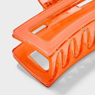 Jumbo Overlay Hair Claw Clip - Universal Thread Orange