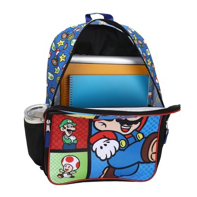 Super Mario 16" Single Backpack - Blue