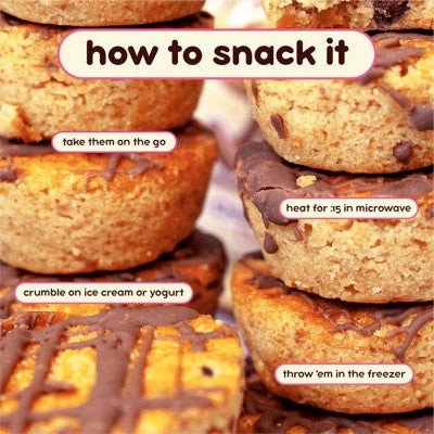 Prime Bites Chocolate Chip Protein Mini Muffins - 15g Protein - 8.48oz/4ct: Whey Protein Isolate, Chewy, Ready to Eat