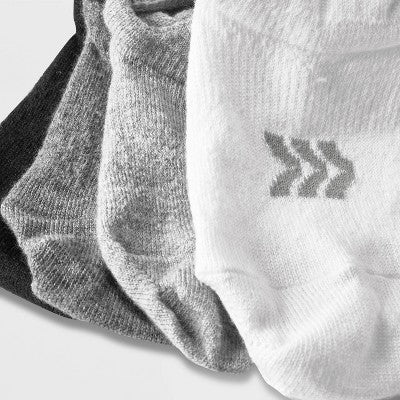 Women's 4pk Lightweight Front Tab Liner Athletic Socks - All In Motion White/Heather Gray/Black 4-10