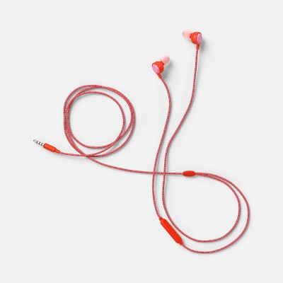 Wired Earbuds - heyday Coral Orange (Stylized): In-Ear Headphones with Microphone