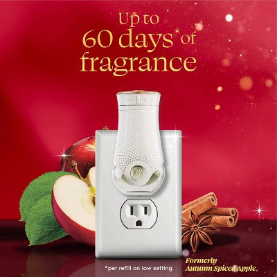 Glade Air Freshener Plug Ins Fall Scented Oil Diffuser Refills - Warm Apple & Spices - 1.34 fl oz/2pk