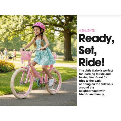 JOYSTAR Little Daisy Kids Bike - 12" Pink (LOCAL PICKUP ONLY)