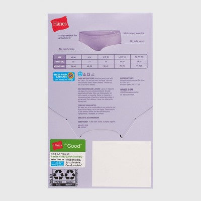 Hanes Girls' 4pk Seamless Hipster - Colors May Vary S