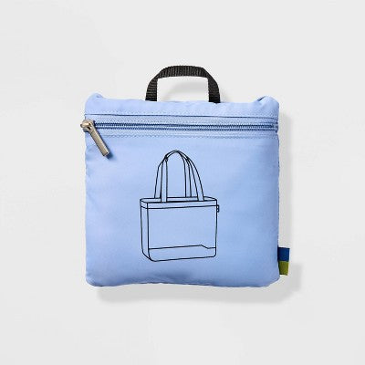 Daypack Packing Tote Bag - Open Story Blue: Travel Softside Twill Handbag