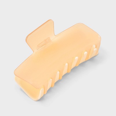 Two-Toned Jelly Matte Claw Hair Clip - Universal Thread Cream: Styling Accessory for All Hair Types
