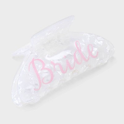 Bride Hair Claw Clip - White