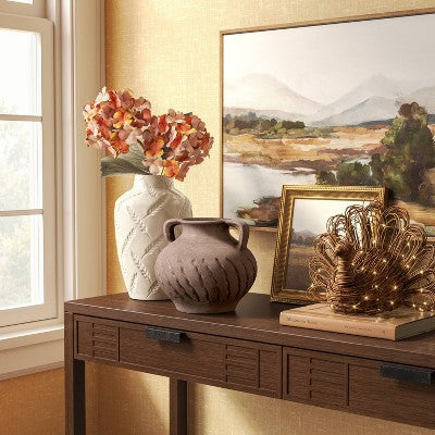 Large Ceramic Fall Vase Wheat - Threshold: Fall