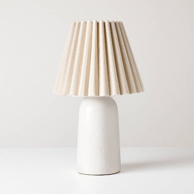 Ceramic Lamp with Scallop Shade Sour Cream/Oatmeal - Hearth & Hand with Magnolia