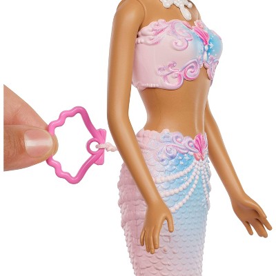 Barbie Bubble Sparkle Mermaid Doll with Bubble-Making Feature, Includes Bubble Solution & Hairbrush