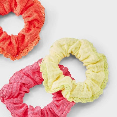 Girls' 3pk Open Knit Twister Set - Cat & Jack Pink/Yellow/Orange
