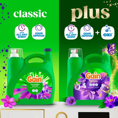 Gain Moonlight Breeze Plus Liquid Laundry Detergents 129 Loads - 170oz