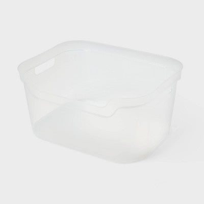 Large Open Front Storage Bin Clear - Brightroom: Plastic, Portable, Nesting, Universal Storage, 14.5 Volume Capacity