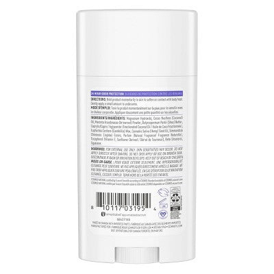 Schmidt's Rose + Black Pepper Aluminum-Free Hemp Seed Oil Natural Deodorant Stick - 2.65oz