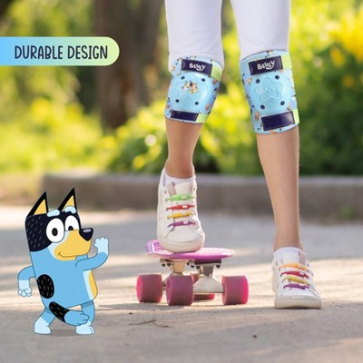 Bluey Protective Gear Set Knee Pad 4pc - Blue: Youth Cycling & Skateboarding Pads