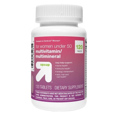 Women's Under 50 Multivitamin Dietary Supplement Tablets - 120ct - up&up