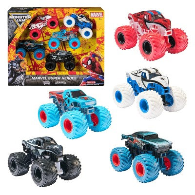 Monster Jam Marvel Super Heroes 5-Pack Monster Trucks Toy Vehicles