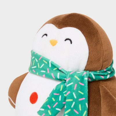 Penguin Kids' Holiday Mini Weighted Plush Throw Pillow Brown - Pillowfort