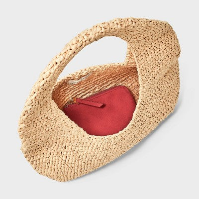 Casual Raffia Shoulder Bag - Universal Thread Tan